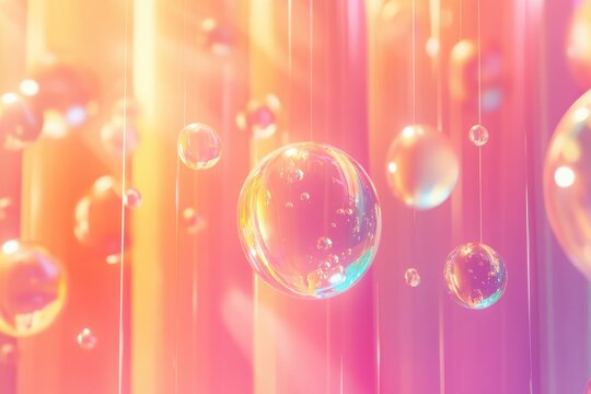 Dreamy motion background with a popping shimmer drop effect