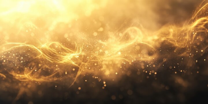 Bursting shimmer fog element on a glowing swirl backdrop