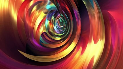 Poster - Neon digital tunnel with moving colorful shapes creates a vibrant visual experience, neon digital tunnel over shapes moving