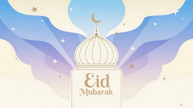 Happy Eid al adha mubarak banner illustration background design, islamic background with crescent and Lanterns. background for Islamic religions, 2025 eid ul adha banner, cretaed with generative ai