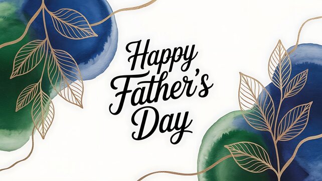 Happy Father's Day Calligraphic Inscription. Calligraphic Lettering Design Template. Creative Typography for Greeting Card, Gift Poster, Banner, cretaed with generative ai