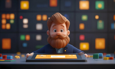 Poster - animated visualization of payment and tax framework concept