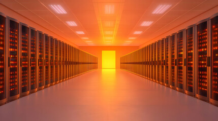 Poster - Data Center Interior with Advanced Security for Sensitive Information