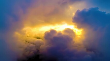 Wall Mural - A illuminating the sky with vibrant colors and soft clouds