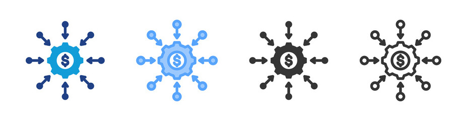 Poster - Channel icon set multiple style collection