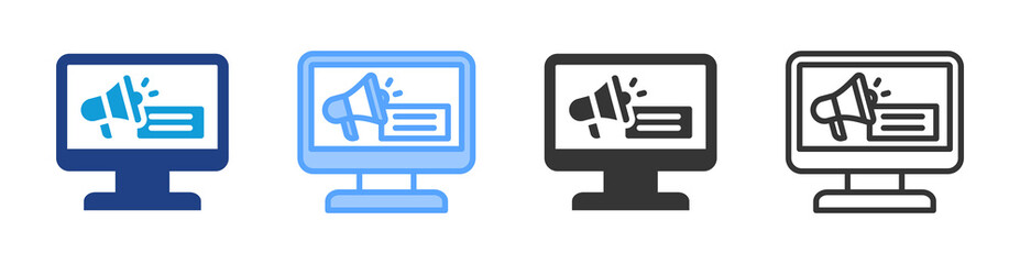 Aufkleber - Advertising icon set multiple style collection