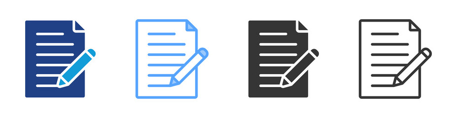 Aufkleber - Writing icon set multiple style collection
