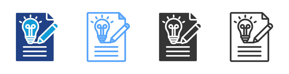 Poster - Concept icon set multiple style collection