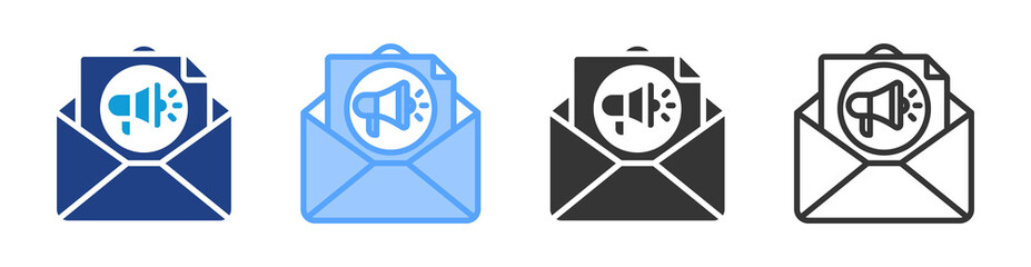 Poster - Sales Letter icon set multiple style collection