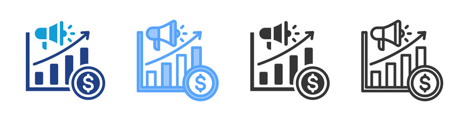 Poster - Business Marketing icon set multiple style collection