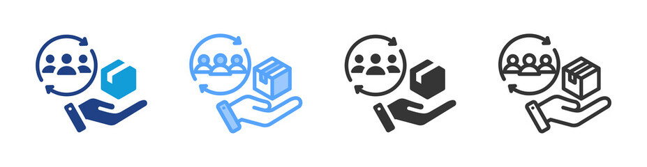 Aufkleber - Product Delivery icon set multiple style collection