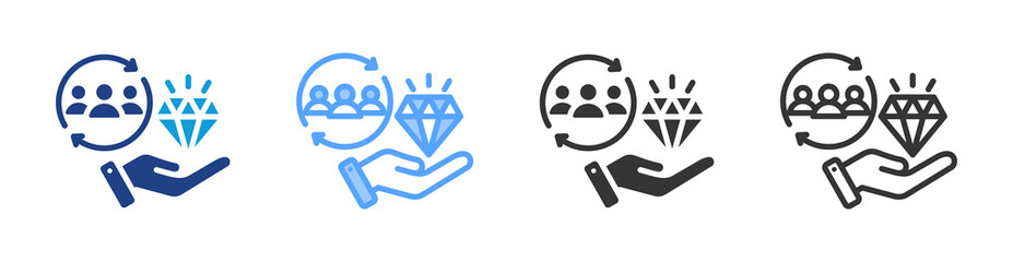 Poster - Delivery Value icon set multiple style collection