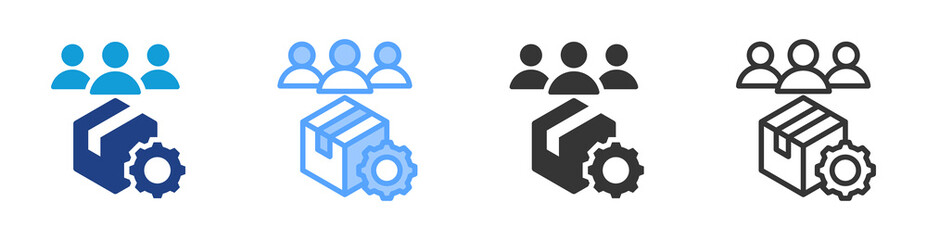 Aufkleber - Product Management icon set multiple style collection