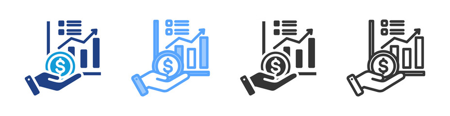 Poster - Business Loan icon set multiple style collection