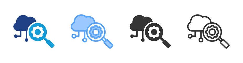 Fototapete - Seo icon set multiple style collection