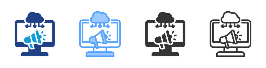 Poster - Internet Marketing icon set multiple style collection