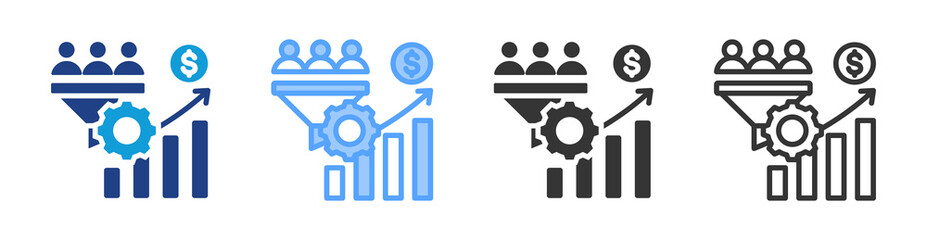 Poster - Conversion Rate Optimization icon set multiple style collection