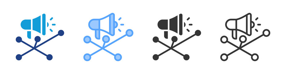 Aufkleber - Ad Network icon set multiple style collection