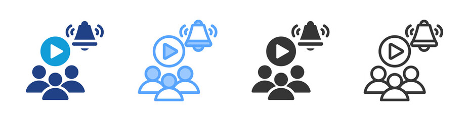 Poster - Subscribers icon set multiple style collection