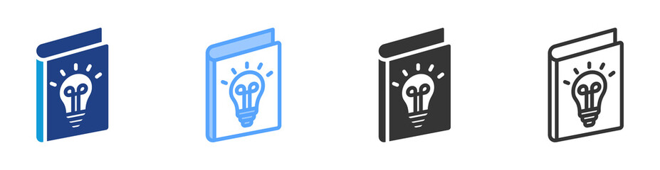 Poster - Knowledge icon set multiple style collection