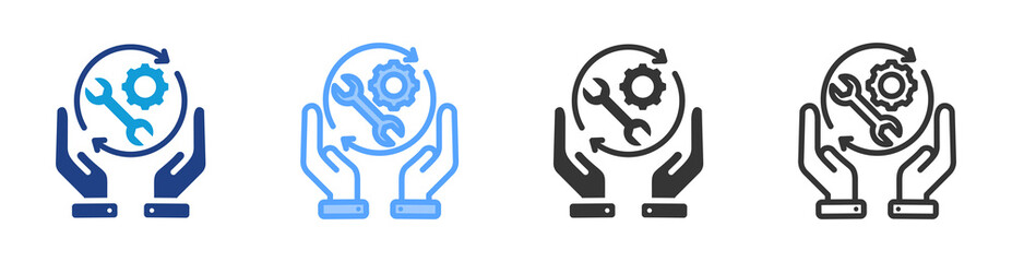 Fototapete - Skills icon set multiple style collection