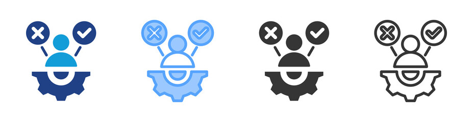 Poster - Stakeholder icon set multiple style collection