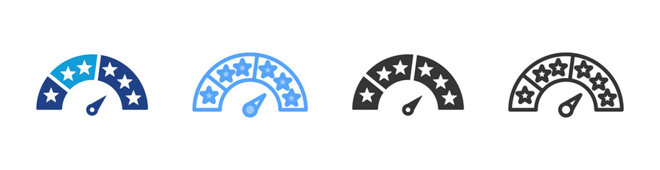 Poster - Customer Satisfaction icon set multiple style collection
