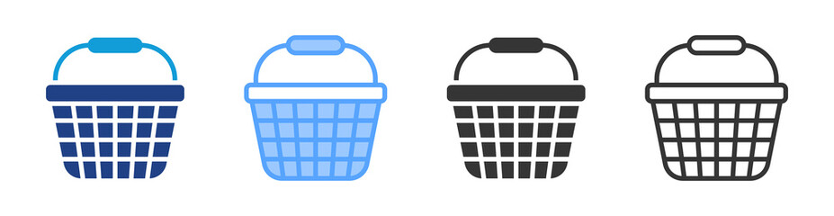 Poster - Trolley icon set multiple style collection