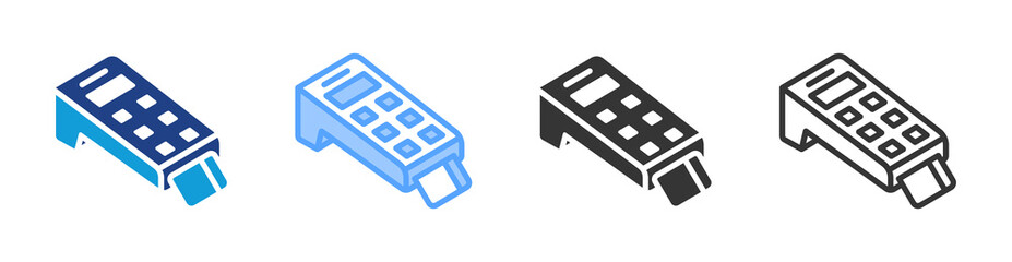 Poster - Card Machine icon set multiple style collection