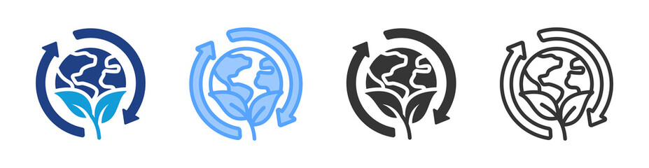 Poster - Sustainable icon set multiple style collection