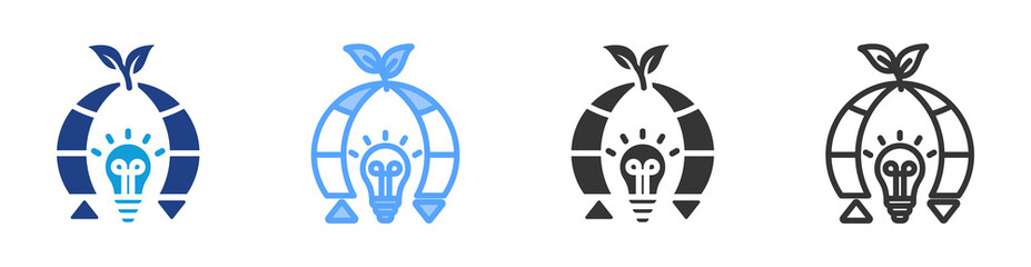 Poster - Sustainability icon set multiple style collection