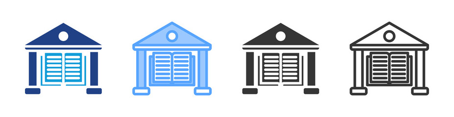 Poster - Collage icon set multiple style collection