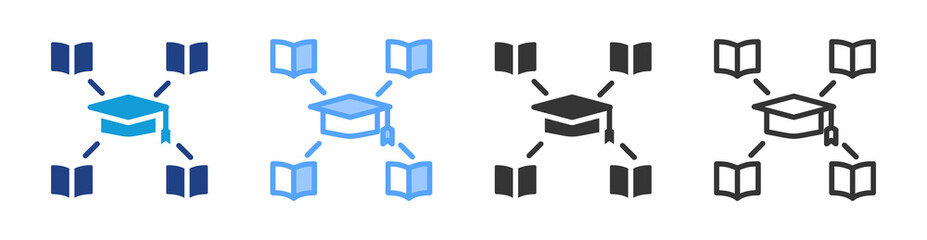 Aufkleber - Faculty icon set multiple style collection