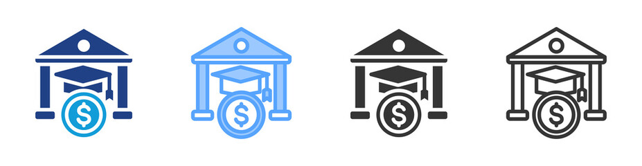 Aufkleber - Tuition icon set multiple style collection