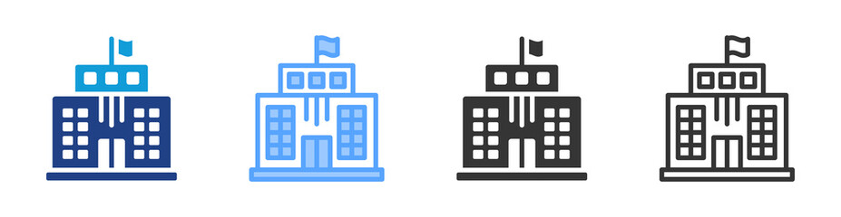 Aufkleber - Campus icon set multiple style collection