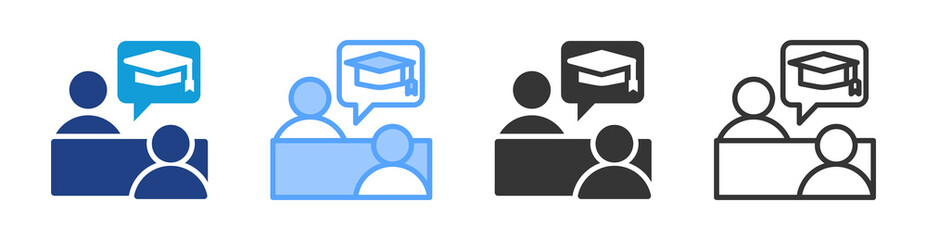 Poster - Advisor icon set multiple style collection