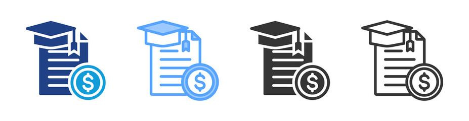 Aufkleber - Student Lean icon set multiple style collection