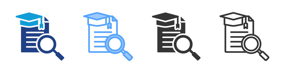 Poster - Assessment icon set multiple style collection