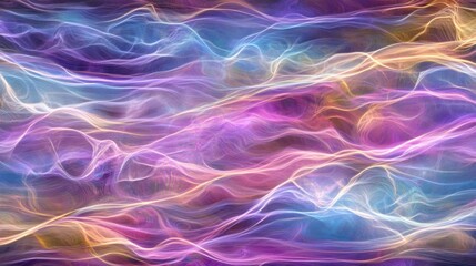 Poster - Abstract colorful waves displaying the beauty of flowing light and energy