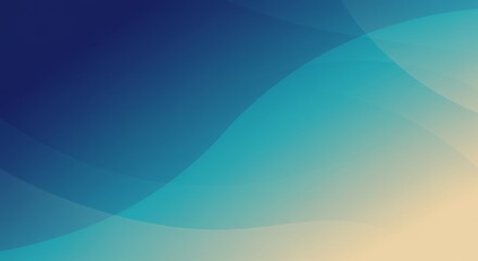 Poster - Abstract background featuring smooth gradient curves in shades of blue and beige, perfect for modern design projects and creative templates