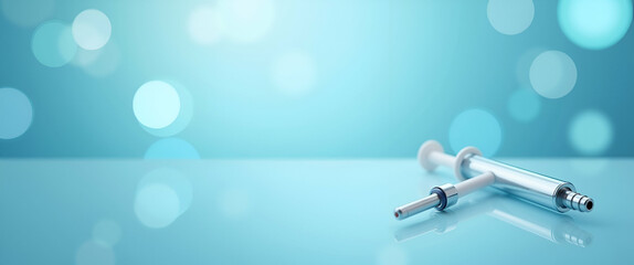 Poster - Photo Realistic Sterile Medical Equipment with ISO13485 Certification Badge - Dreamy Background for Text and Graphics