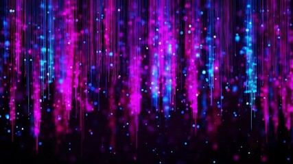 Poster - Purple and Blue Abstract Light Trails