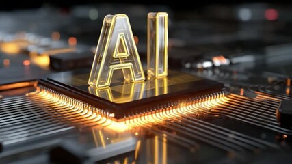 Poster - AI Technology Illustration: A stylized, photorealistic rendering of 