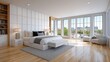 © RAKSIWAH - Bright and Clean Minimalist Bedroom Design with Soft Textures and Natural Light