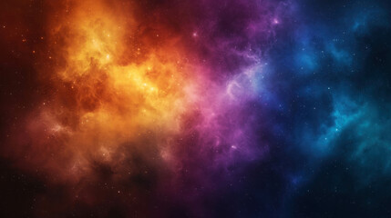 Wall Mural - Colorful Abstract Cosmic Background with Bright Stars and Nebula in Space