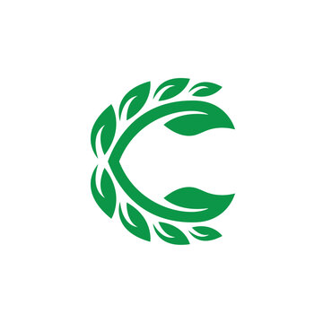 Creative and Elegance ECO C Letter Logo Design Concept