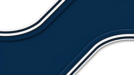 Poster - Abstract navy and white layered curves.
