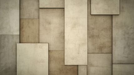 Fototapete - Abstract Textured Background with Geometric Shapes in Neutral Tones for Design Projects