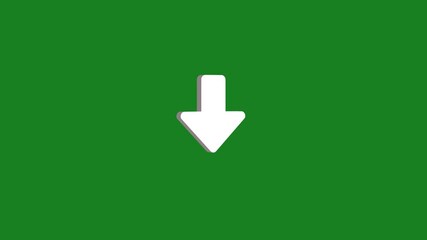 Wall Mural - swipe down arrow icon. download icon sign. down arrows icon. Download arrow animation. Bouncing down icon arrow with a black background.