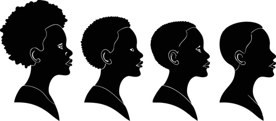 Poster - Human head silhouette vector art